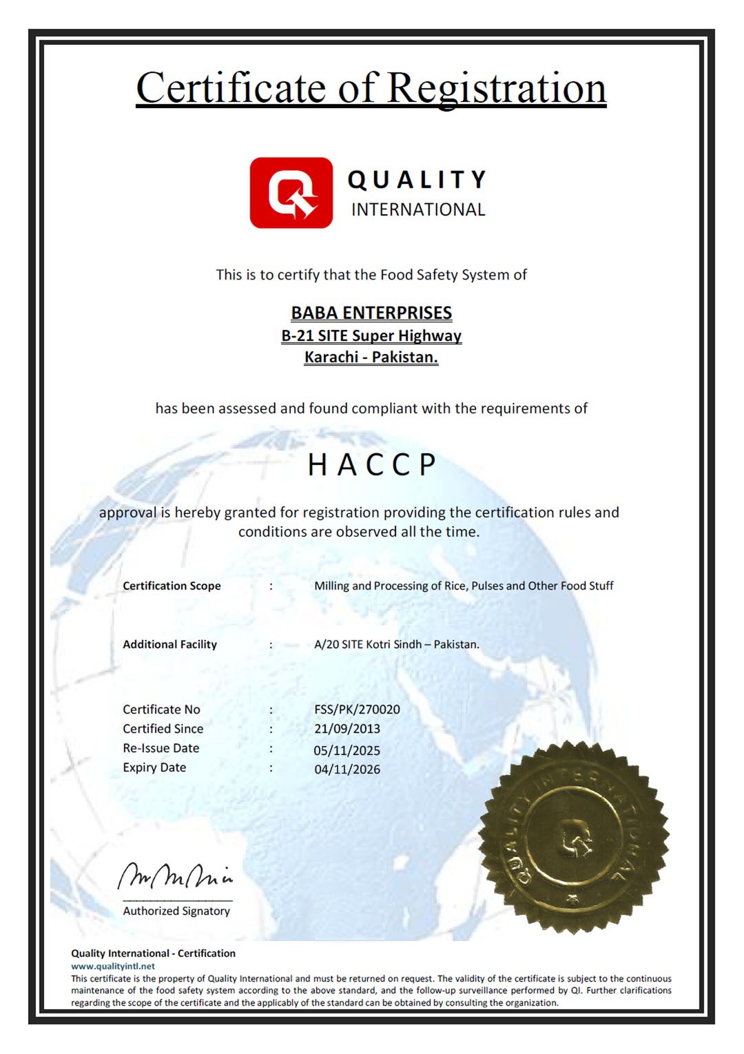 Certificate