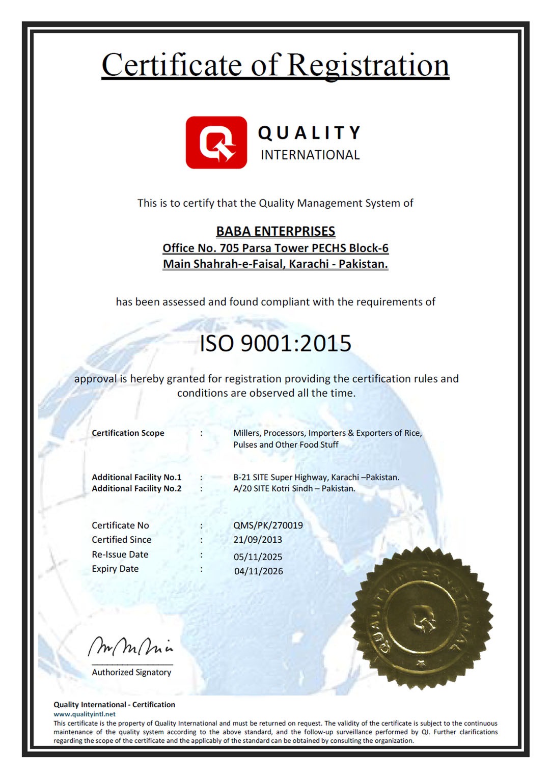 Certificate